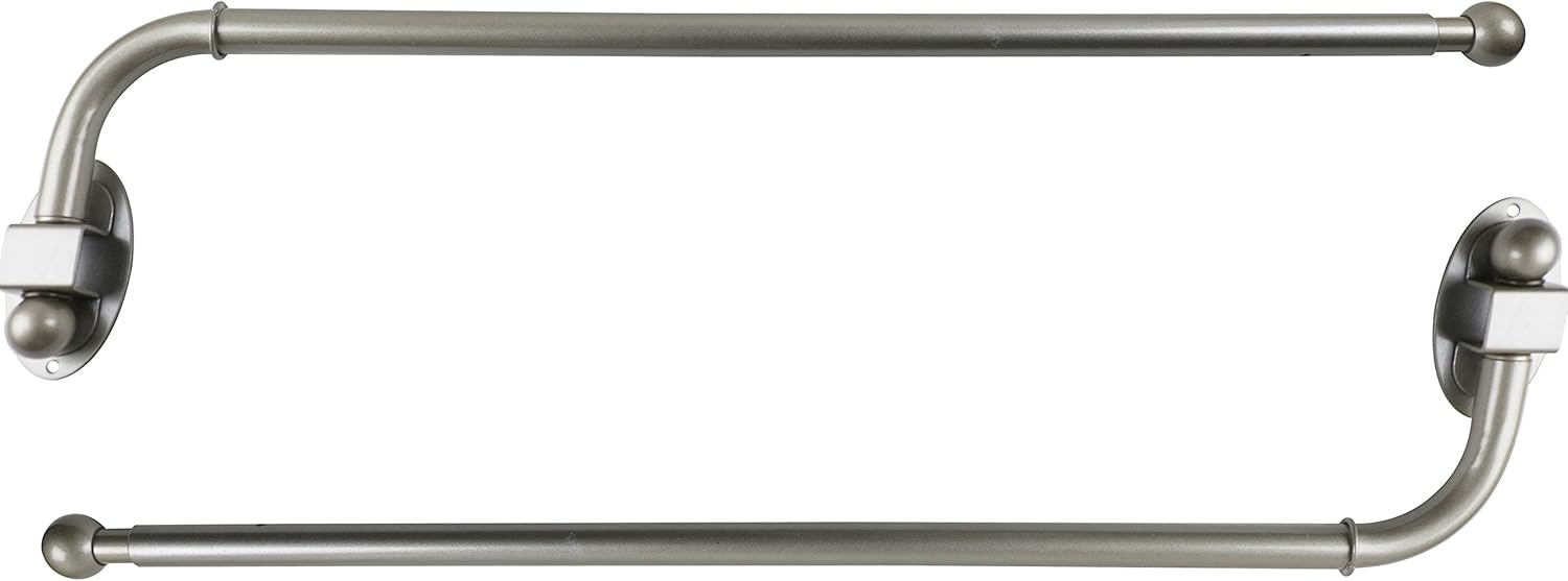 Urbanest Set of 2 Swing Arm Rods, 3/4-inch Diameter, 24-inch to 38-inch, Black