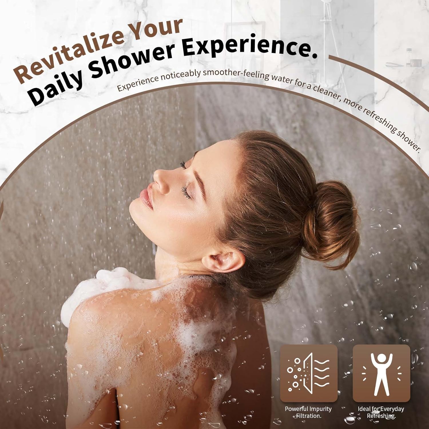 Replacement Filter Cartridge for HammerHead Showers with KDF Media, Reduces Chlorine, Heavy Metals for Better Showering (2 Packs)