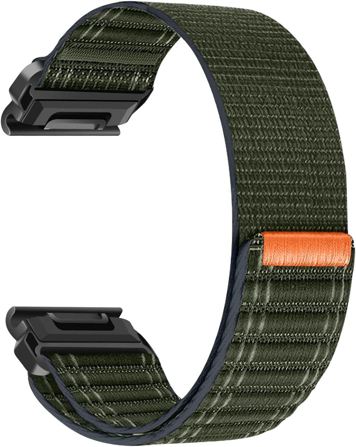 Nylon Watch Band for Garmin Fenix 8 Fenix E 47mm/Fenix 7/7 Pro/6/6 Pro/5/5 Plus, Forerunner 965/945/Approach S70/S62/S60/Epix 2 Pro 47mm, Wristband Replacement Strap for Garmin QuickFit 22 mm, Green