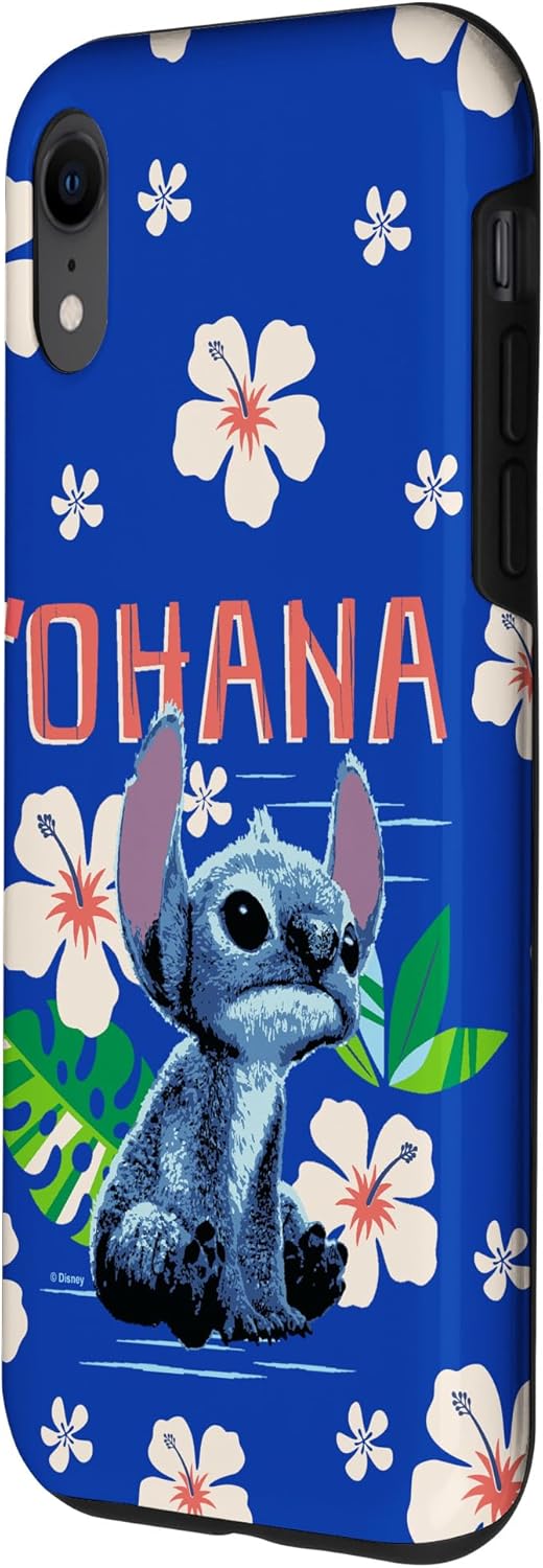 Disney Lilo & Stitch Ohana Sitting Stitch Cute Logo Case for iPhone XR