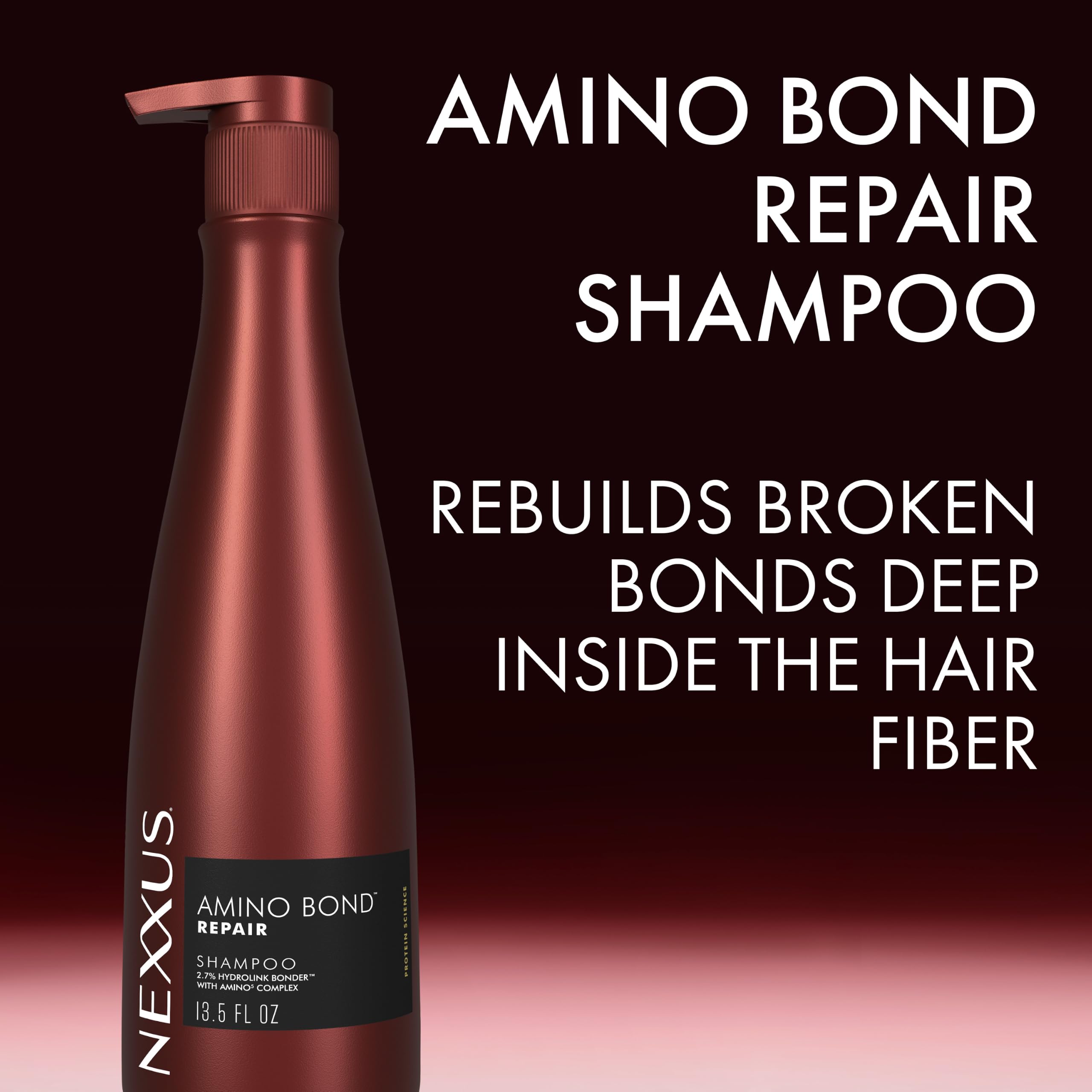 Nexxus Shampoo Amino-Bond für alle Arten von geschädigtem Haar, mit Aminosäuren und Keratin-Protein, 383 ml