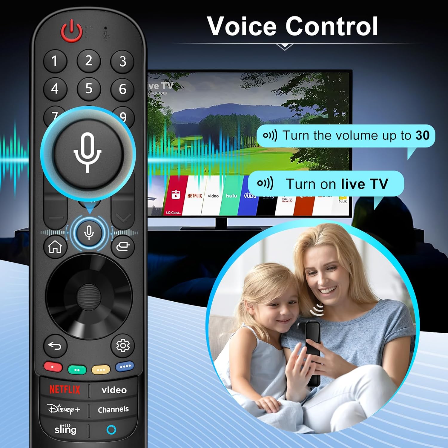 Control remoto de voz de repuesto para televisores Samsung, compatible con todos los modelos con función de voz, marcos curvos inteligentes, QLED, LED, LCD, 8K y 4K.
- imagen 9