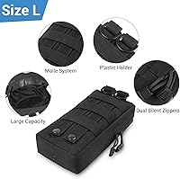 Vista 4 de FUNANASUN Paquete de 2 bolsas tácticas Molle pequeña bolsa Molle bolsa compacta resistente al agua EDC bolsa Molle bolsa