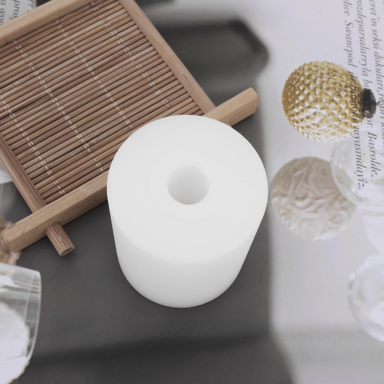 Lot de 2 roulements à rouleaux en plastique sans roulement à billes - 40 x 50 mm - Ouverture de 10 mm - Applicable aux rouleaux de guidage pour la fabrication de meubles