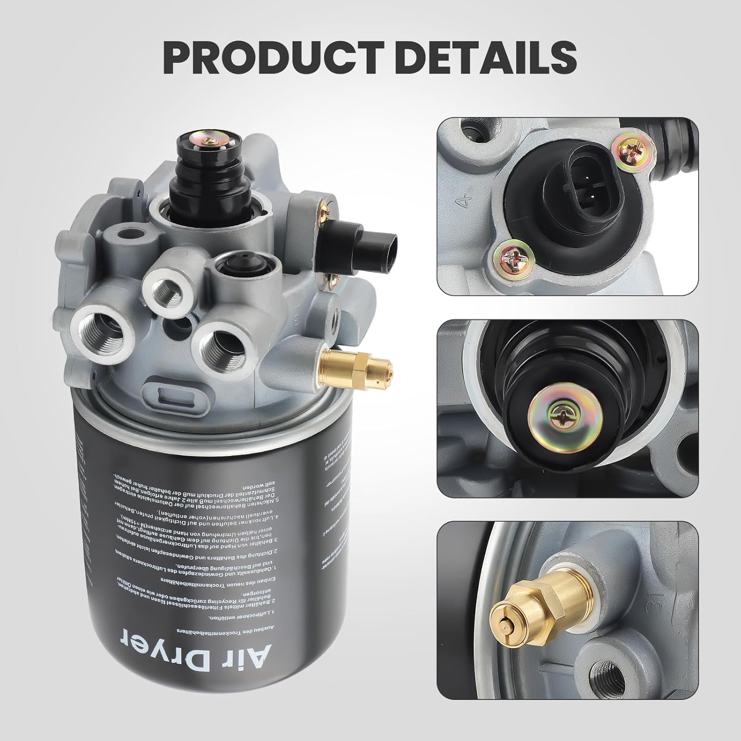 maXpeedingrods R955300 Air Dryer for Meritor Wabc System Saver 1200P (SS1200P) Series, R955315 R955079 955300 955079 R955082 for Kenworth for Volvo for Freightliner for Peterbilt Trucks