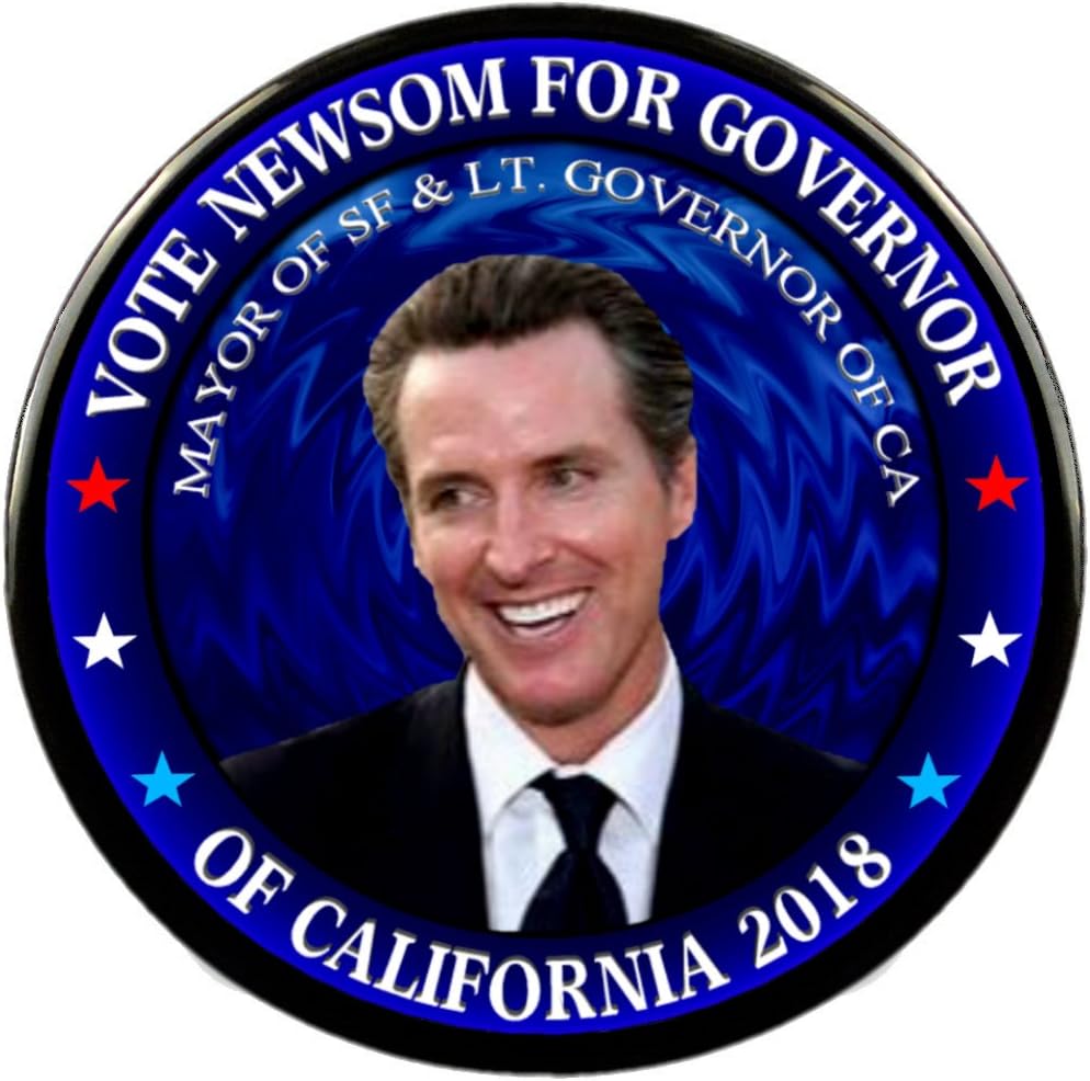Gavin Newsom Photo Governor Cup (11 oz) + 3" Magnet + 2.25" Pin-Back Button