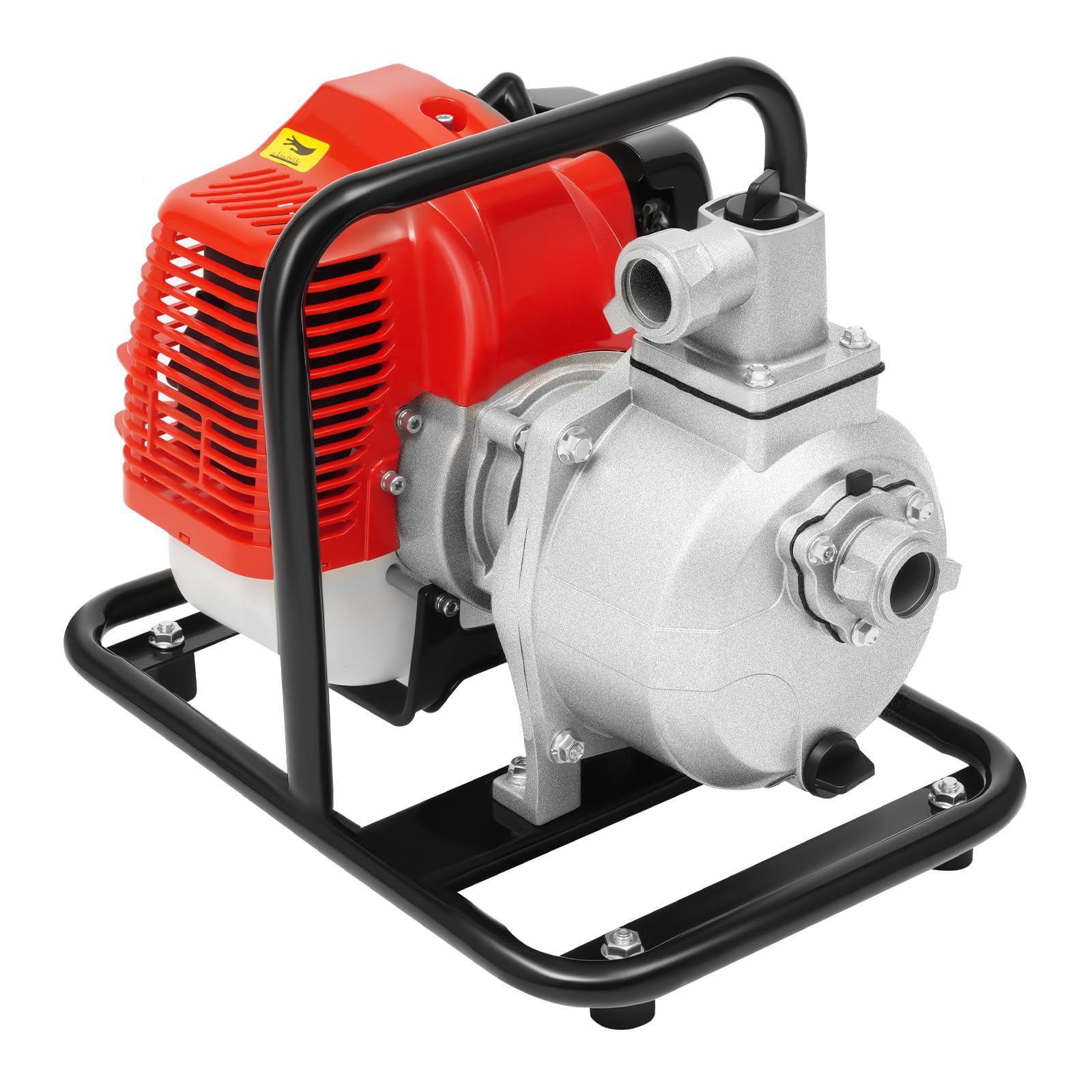 Cunnyend White, Green 2 Stroke Gasoline Engine Water Pump, 43Cc 1.7Hp Portable Engine Water Pump Single Cylinder Air Cooled With Replacement Air Filter, Max Speed 8500Rpm For Irrigation Landscaping Urban Maintenance