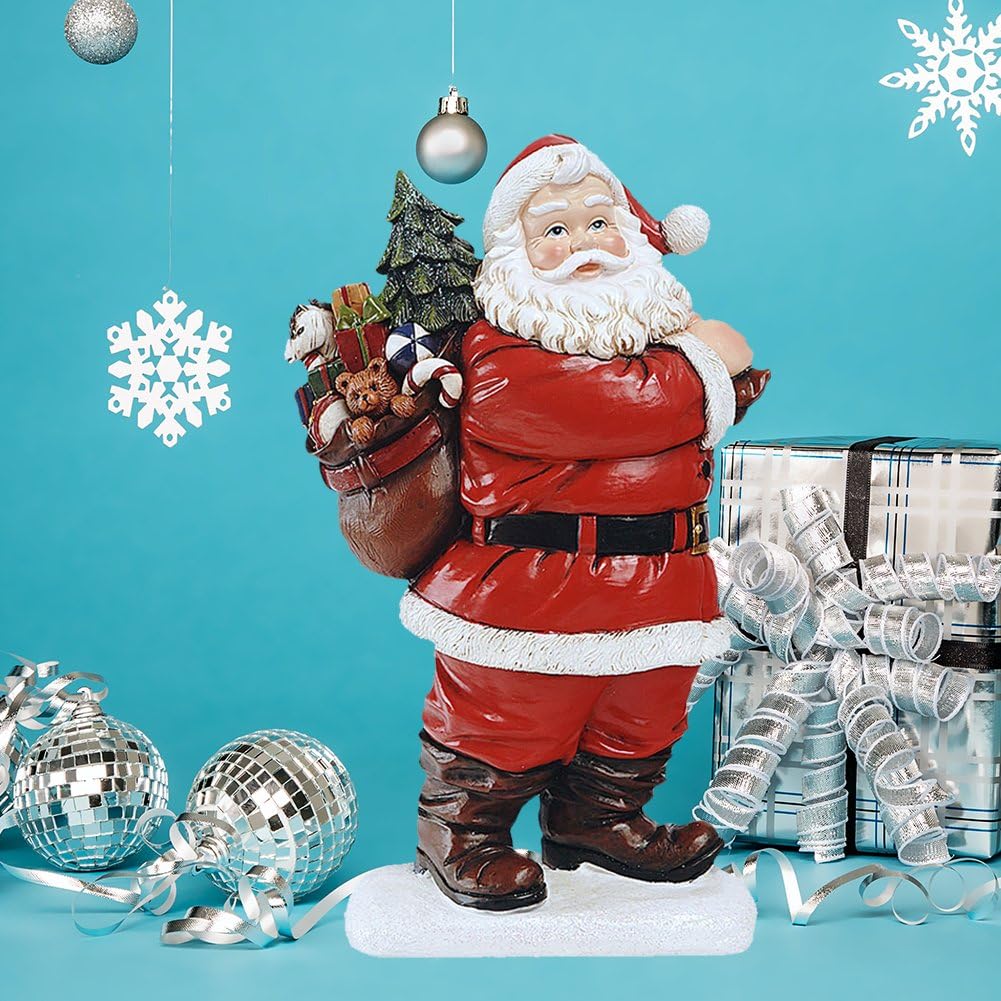 Figurine De Père Noël Debout, 1 Pièce, Statues De Père Noël en Résine, Ornement De Père Noël, Sculpture De Nick, Décorations De Centres De Table De Noël