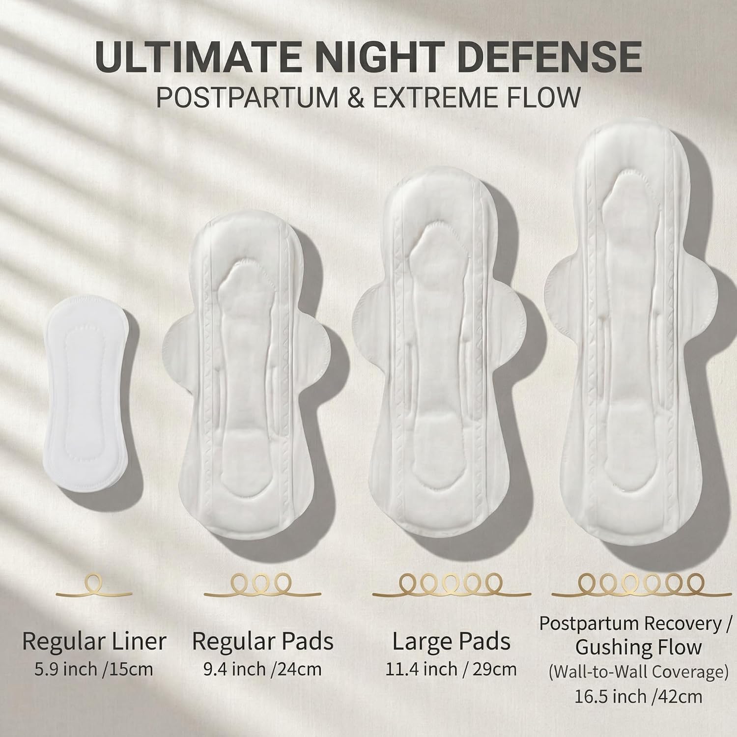 Postpartum Pads XXL Overnight 16.5" (28ct) | 17x Drier, Zero Re-Wet | pH 4.5 Balanced for Sensitive Skin | Plant-Based PLA | Unscented Heavy Flow