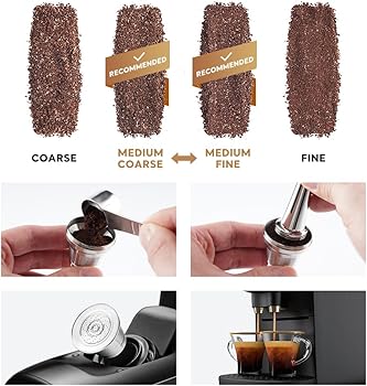 Cápsulas de café reutilizables de acero inoxidable compatibles con L'OR Barista LM8012/60, cápsulas de café recargables de metal para máquina de café L'orEspresso, con manipulador de café4