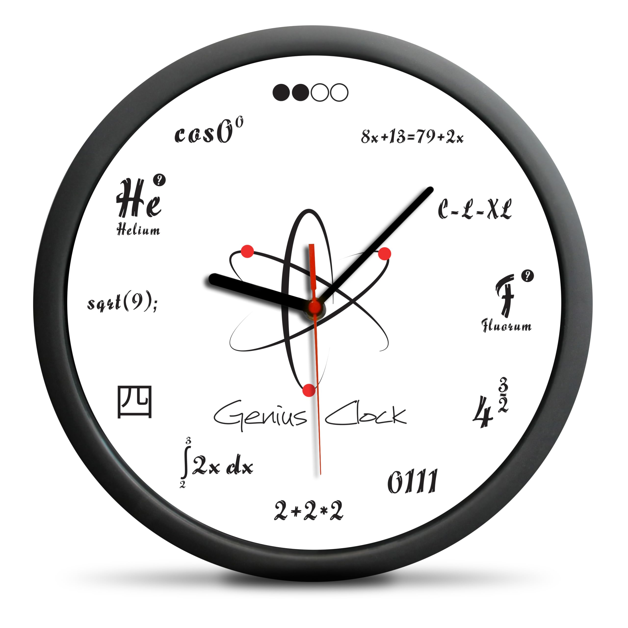 Froster Genius Clock, Backwards Clock, Counterclockwise Hand Movement