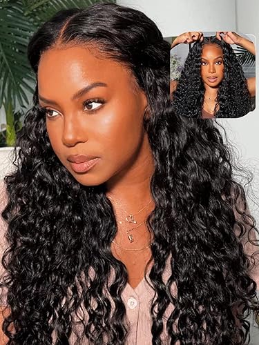 Miniatura 18 de Julia Hair Bye Bye Knots - Peluca de flequillo para cortina, sin pegamento, esponjosa, natural, suelta, precortada, 7 x 5, HD, encaje frontal,