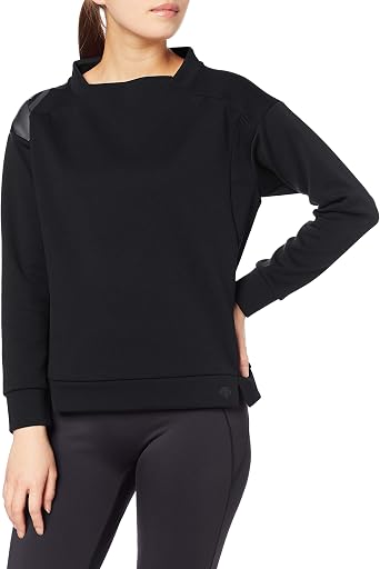 Descente DMWPJB63Z Womens Sweatshirt, Sweat Absorbent, Quick Drying, Stretchy, OT Concept