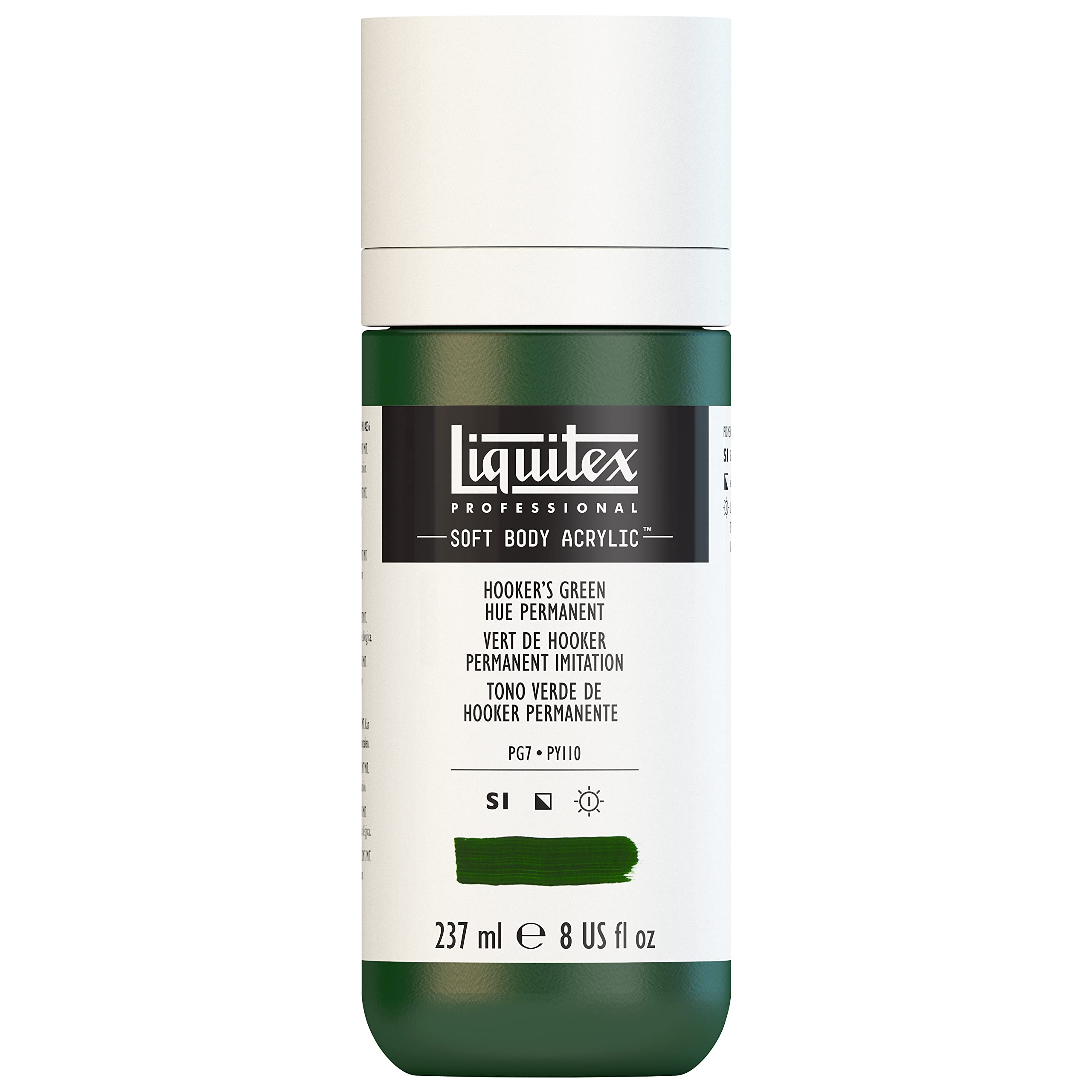 Liquitex 1923186 Acrylic Paint, Acrylic, Hookers Green Permanent Imit., 237ml Dosierflasche