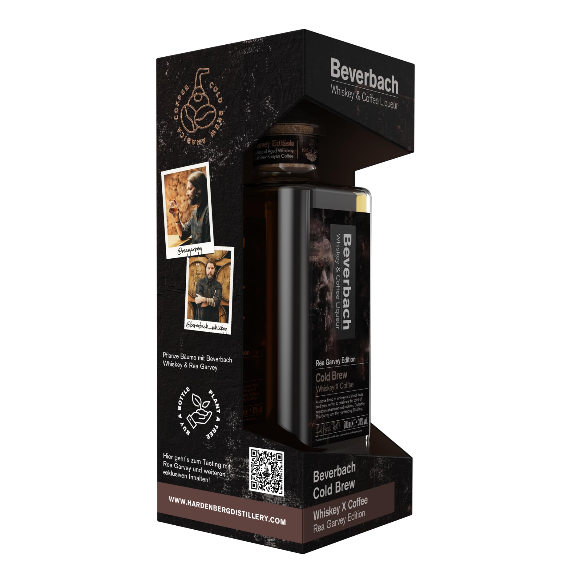 Beverbach Cold Brew - Whiskey X Coffee Liqueur I Rea Garvey Edition I in Geschenkhülle I Kaffeelikör I 100% Fairtrade Arabica Coffee I 30% vol. I 0,7 l (Packung mit 2)
