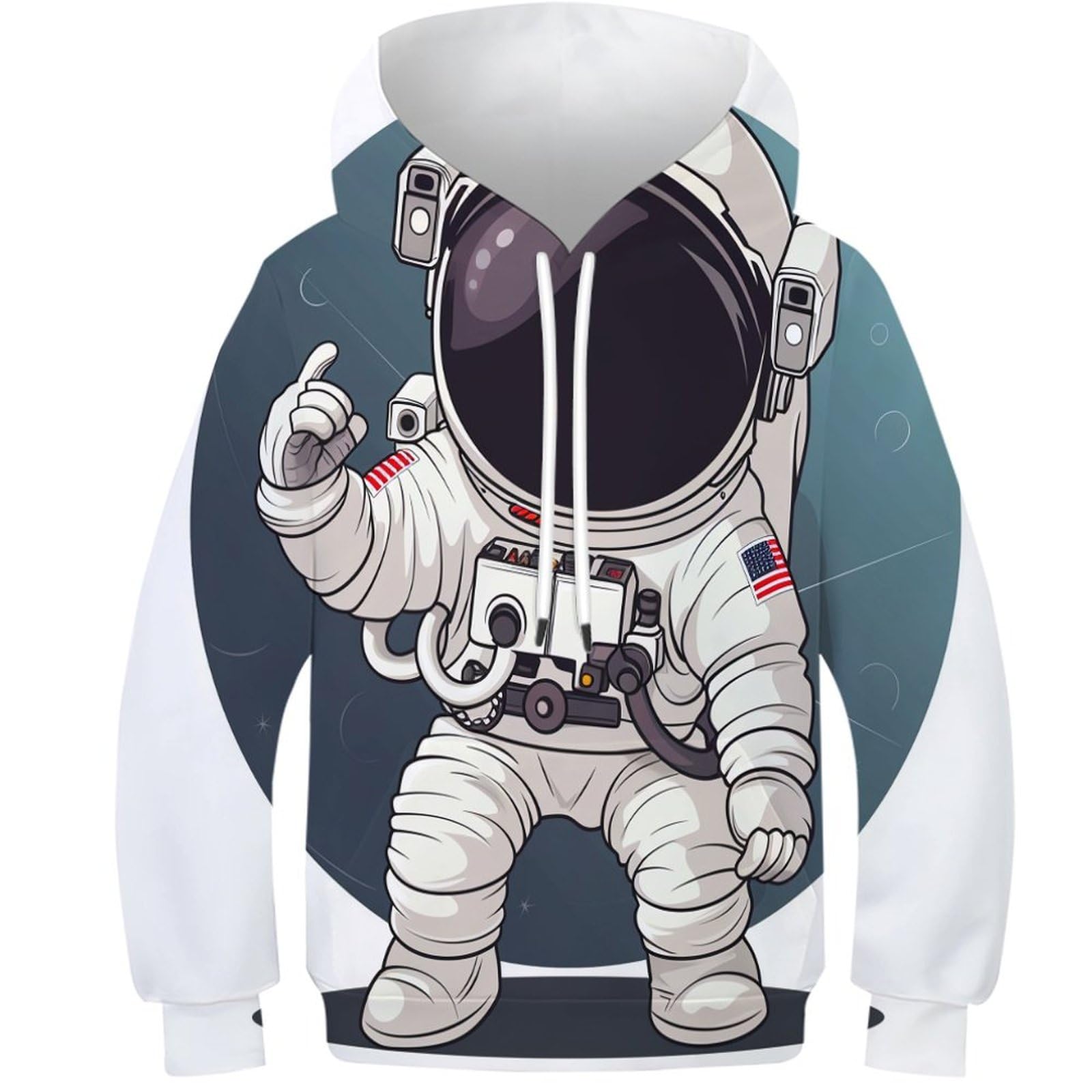 Sweatshirt astronaute 3D pull hiver ado pour les sorties en famille - 8
