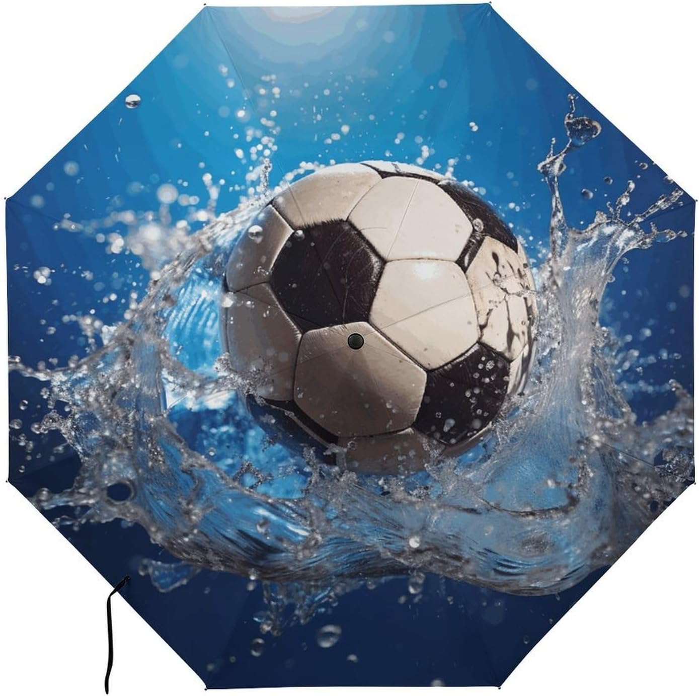 Soccer Ball Water Umbrella Extra Large Folding, Travel Umbrella Windproof, Compact, Golf Umbrella With Unique Patterns, Fashionable And Beautiful for Men And Women.