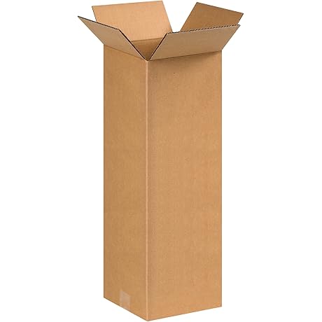 Aviditi 8820 Tall Corrugated Cardboard Box 8" L x 8" W x 20" H