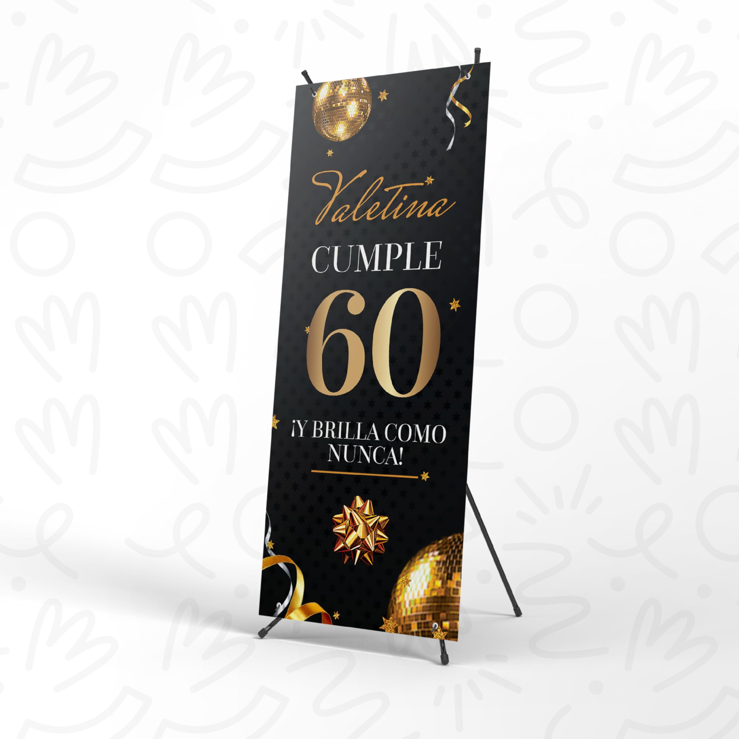 Cartel Personalizado 70x180cm | Photocall Cumpleaños - Añade Nombre y Edad del Cumpleañero | Pancarta Personalizada con Estructura Ideal para Decoración Cumpleaños Feliz