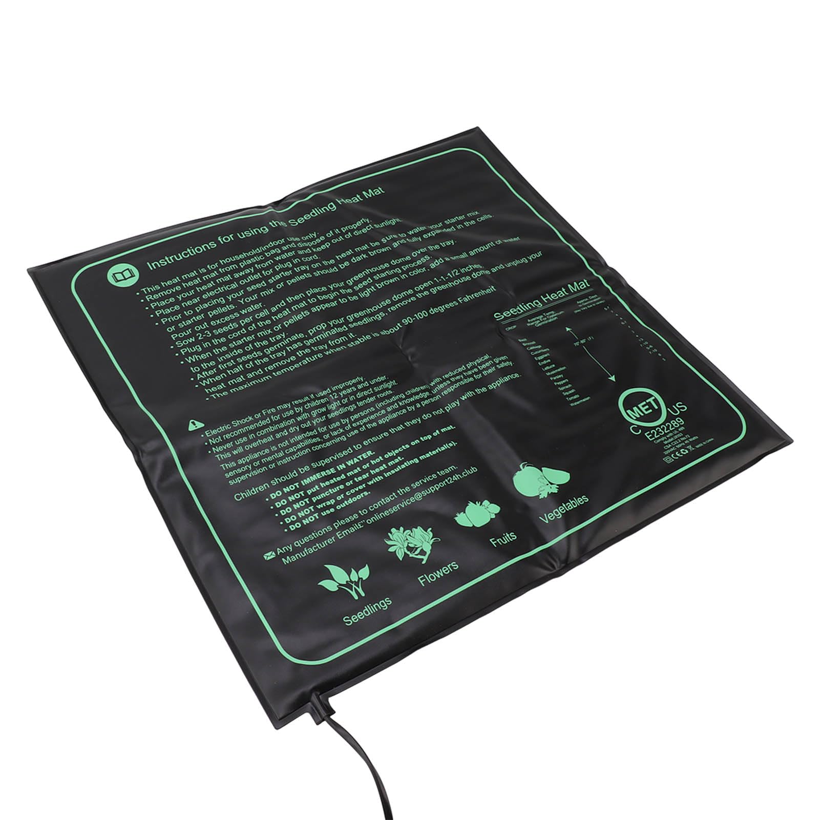 Sämling-Wärmematte, Pflege, Zimmerpflanzen, Sämlinge, Wachsend, Sprießende Hydrokultur für 50 X 52 Cm Große Heizmatten (EU-Stecker 220 V)
