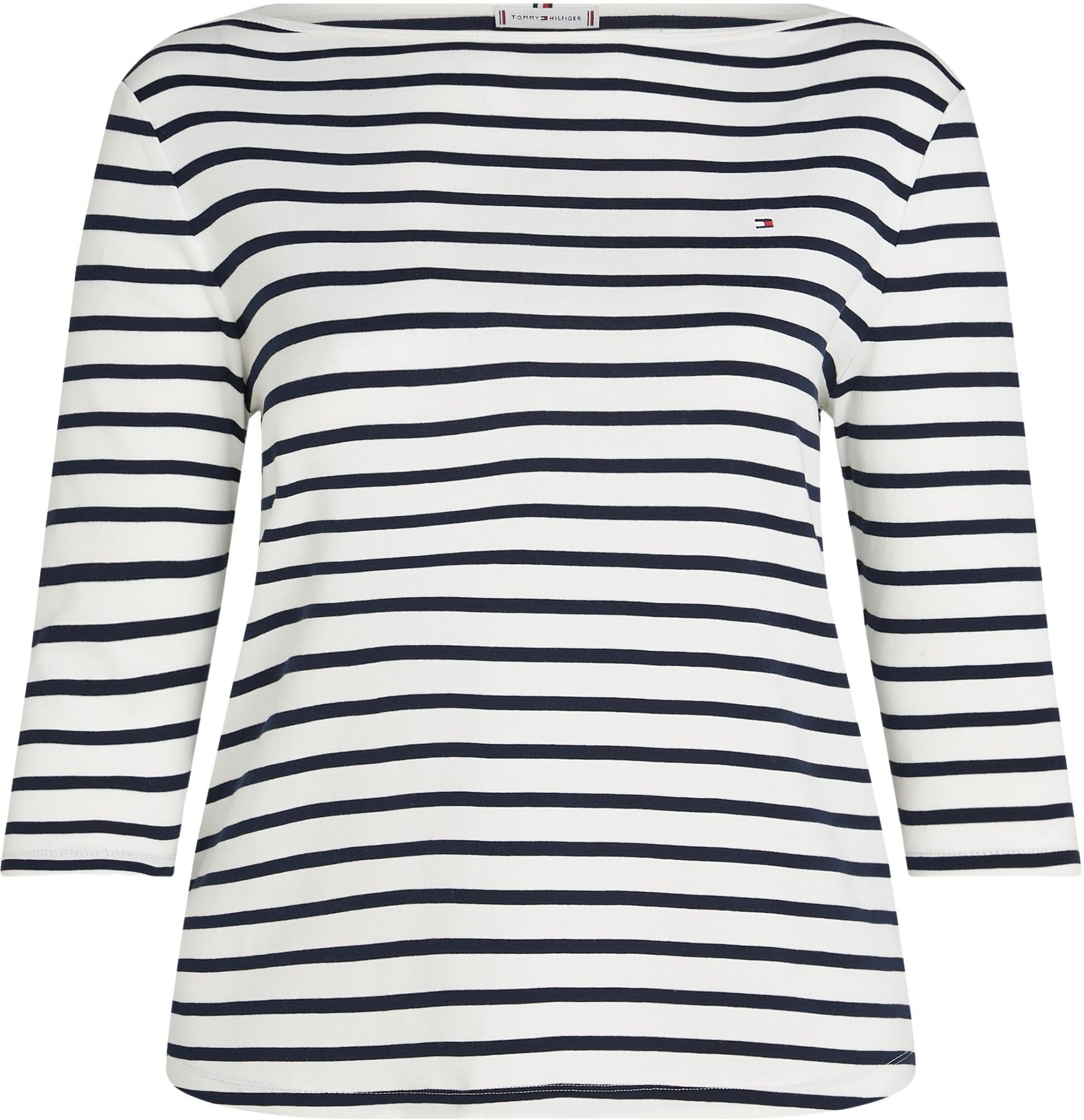 Tommy Hilfiger Damen Langarmshirt Slim Fit Cody mit U-Boot-Ausschnitt