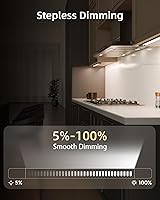 Vista 5 de EZVALO Iluminación para debajo del gabinete, luces con sensor de movimiento con 2 baterías desmontables, 76 luces LED regulables para armario, 3