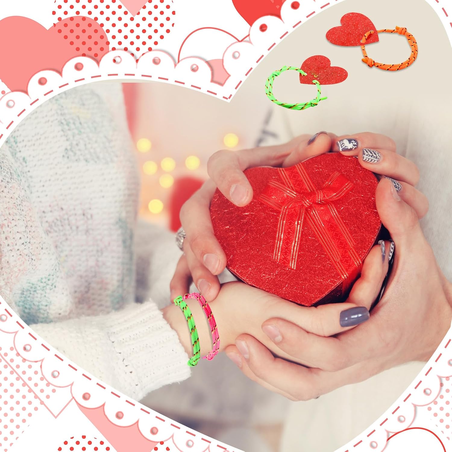 Batiyeer 48 Set / 96 Pcs Valentine Friendship Bracelets and Card Set Valentines from Teacher to Student Gift, Our Class Will Knot Be the Same Without You for Students School Classroom Party Favors - Image 5