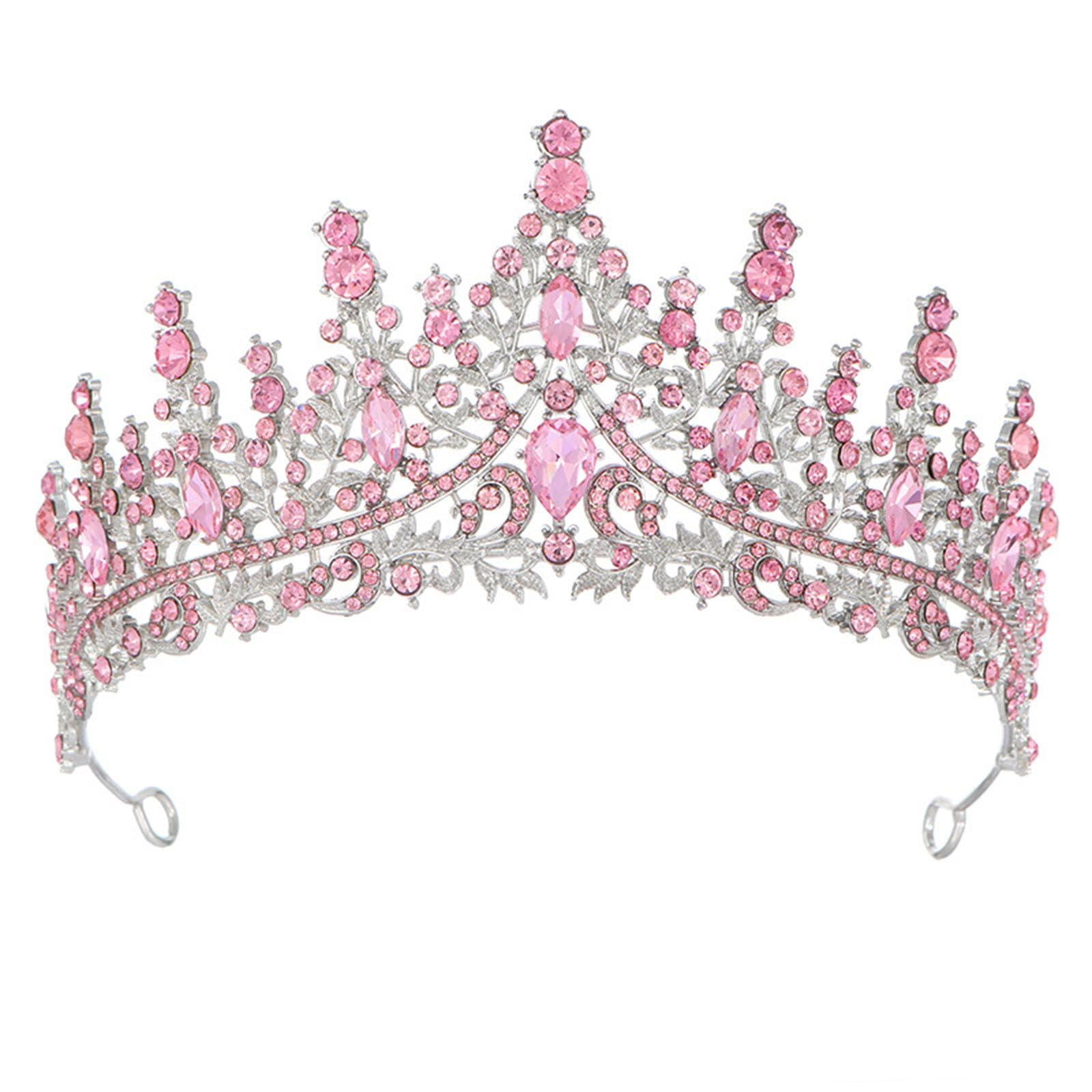 Fentency Elegant Women's Rhinestones Crowns Prom Event Headband Costume Hairpieces for Weddings Birthdays and Special Occasion