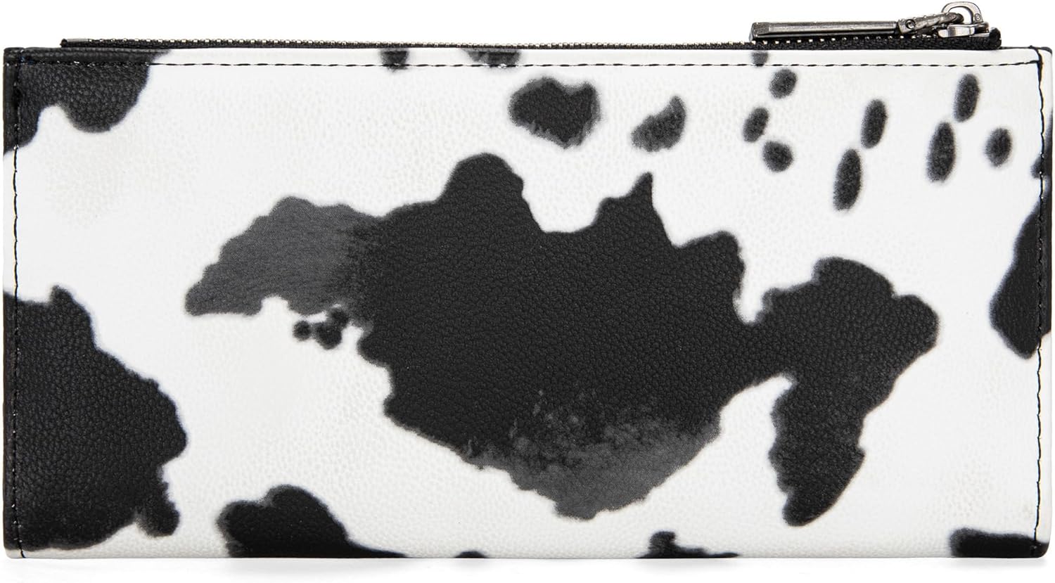 Montana West Wrangler Cow Print Bifold Wallet Women's Wallets, Card Cases & Money Organizers Women Credit Card Wallet for Ladies Female Cash Wallett Black Wallets with Smooth Zipper - Image 5