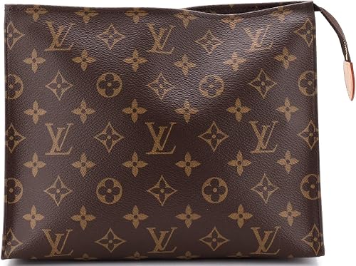 Pre-Loved Toiletry Pouch 26, Brown