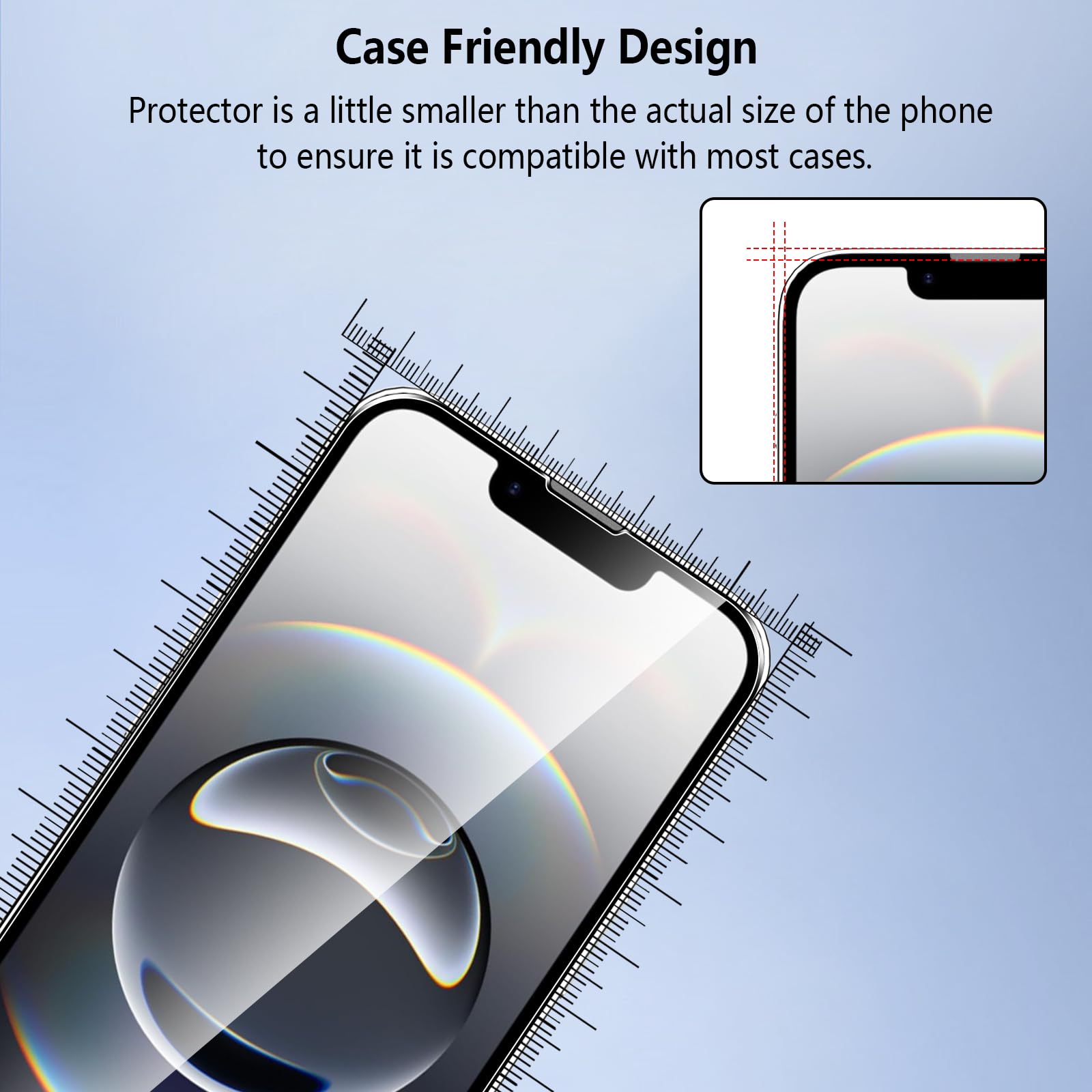 Pollachi [3 Pezzi Vetro Temperato per iPhone 16e/ iPhone 14/ iPhone 13 Pro/iPhone 13,Durezza 9H Anti Graffio,Anti-Impronte Senza Bolle,Pellicola Protettiva