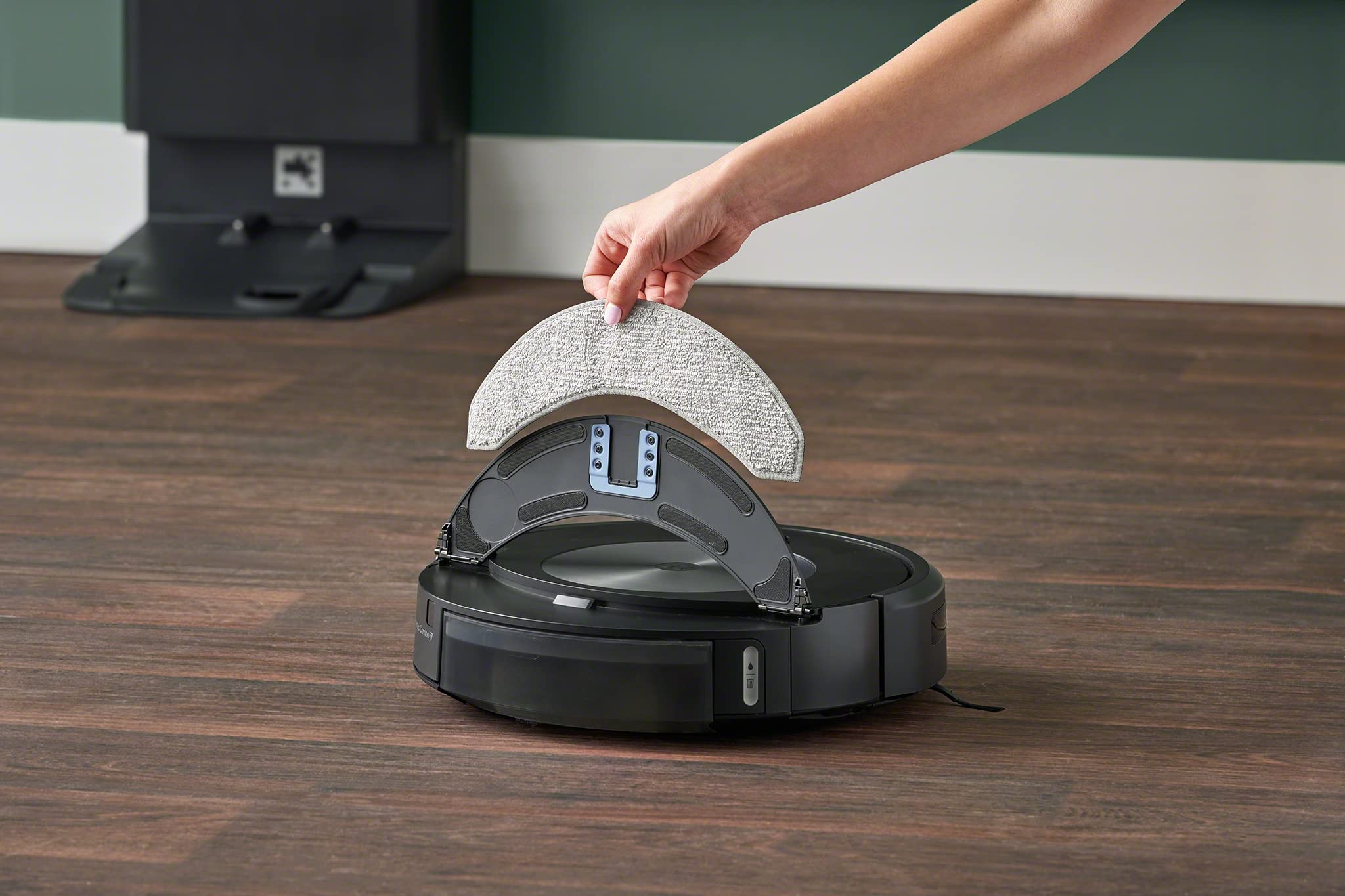 iRobot 2 Paños Lavables para Roomba Combo J7, J9 y 10 Max, Gris