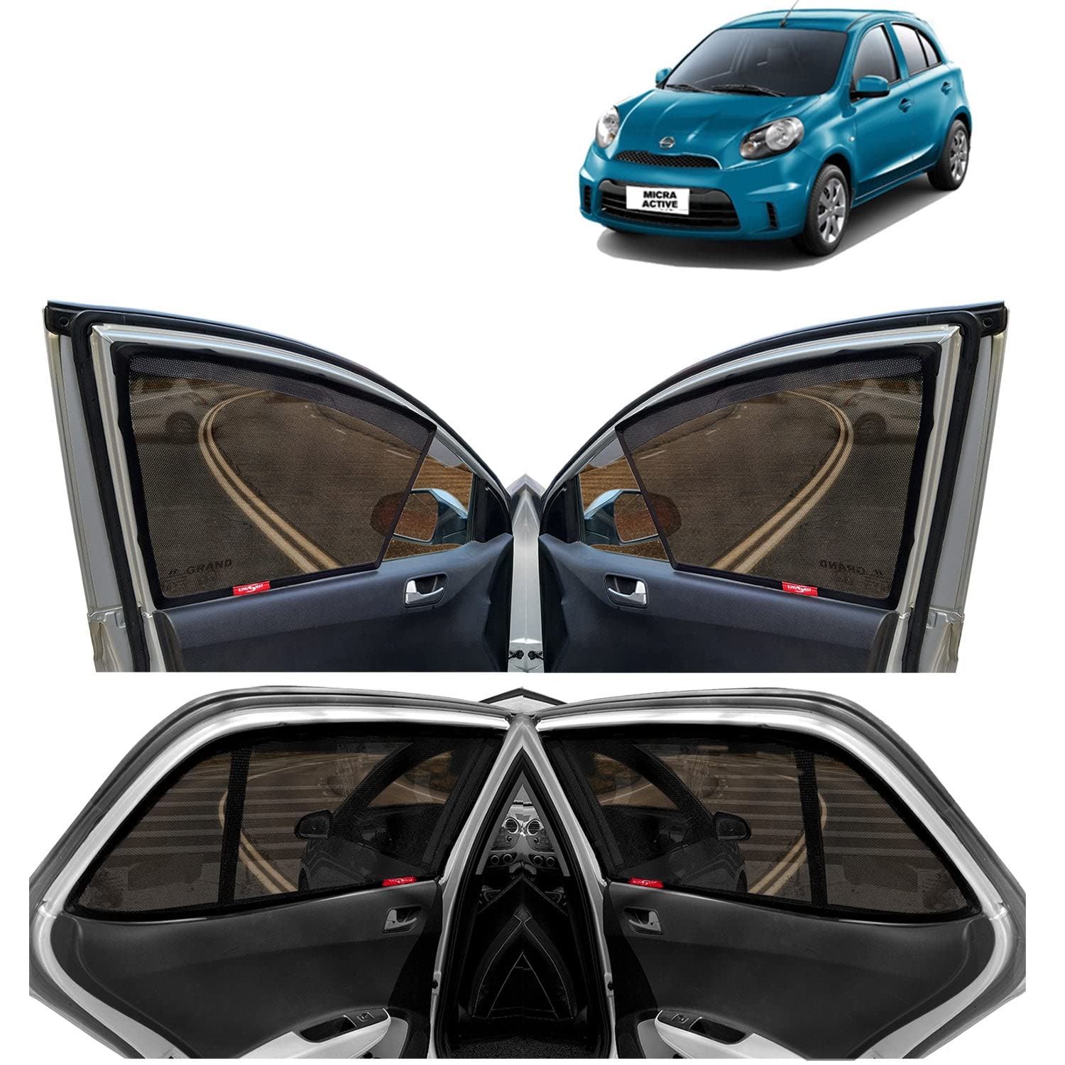 KINGSWAY® Car Side Window Curtain Sun Shades for Nissan Micra