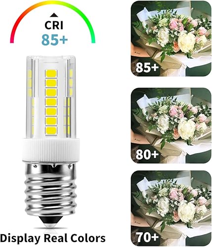 Miniatura 5 de UNITEDLUX Bombilla LED E17 regulable, bombilla de horno de microondas de 4 W, equivalente a bombilla halógena de 40 W, luz diurna de 350 lúmenes