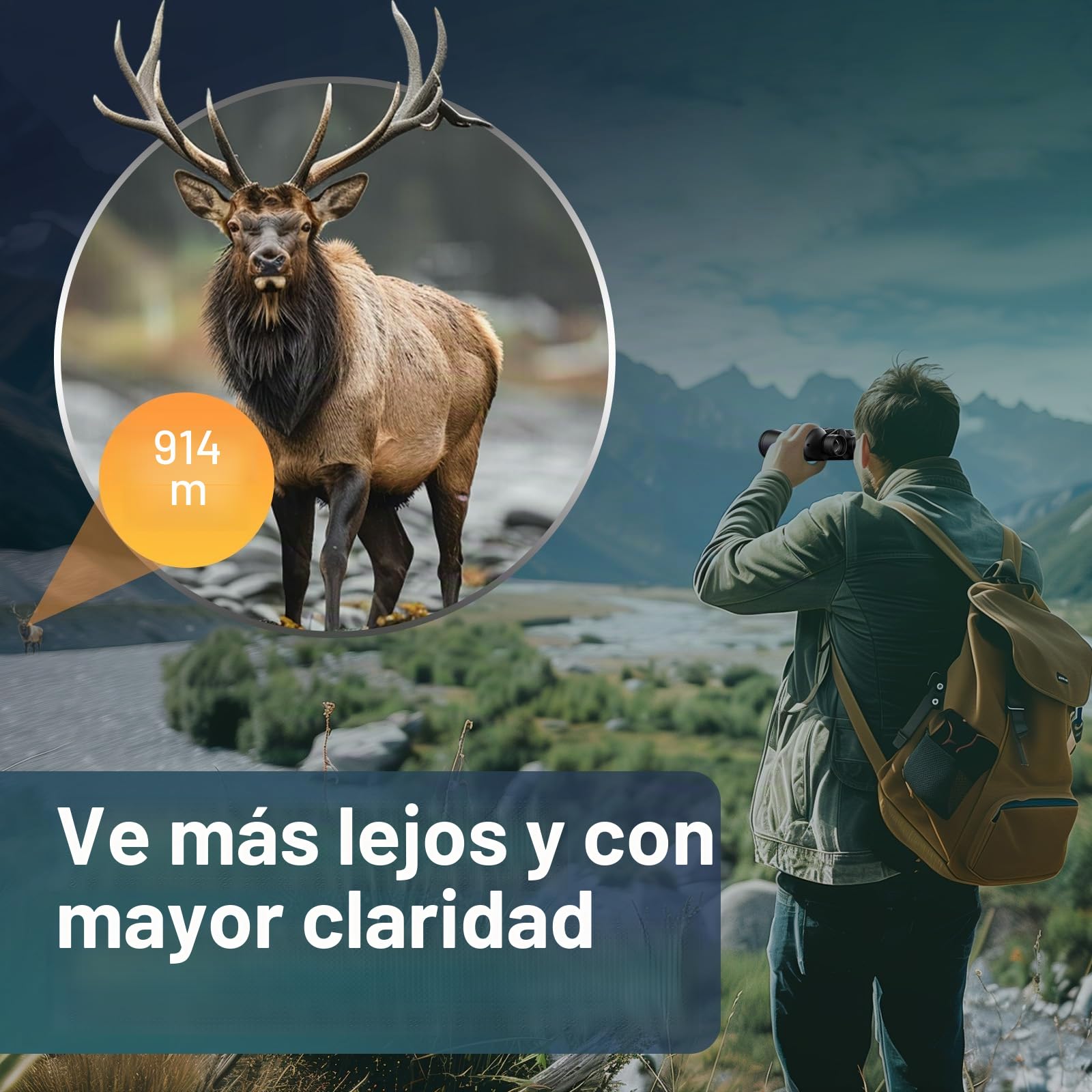Prismáticos de 20 x 52 Pulgadas para Adultos de Alta Potencia – Binoculares HD de visión Grande con Poca luz – Prismáticos Profesionales para observación de Aves, Caza, Viajes, cruceros | Visión HD, gran visión, profesional para observación de aves, caza,