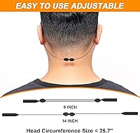 Vista 7 de Yeahxing Correa ajustable para lentes, paquete de 4 correas de 12 pulgadas con retenedor para el oído, retenedor de gafas, anticola, antideslizante