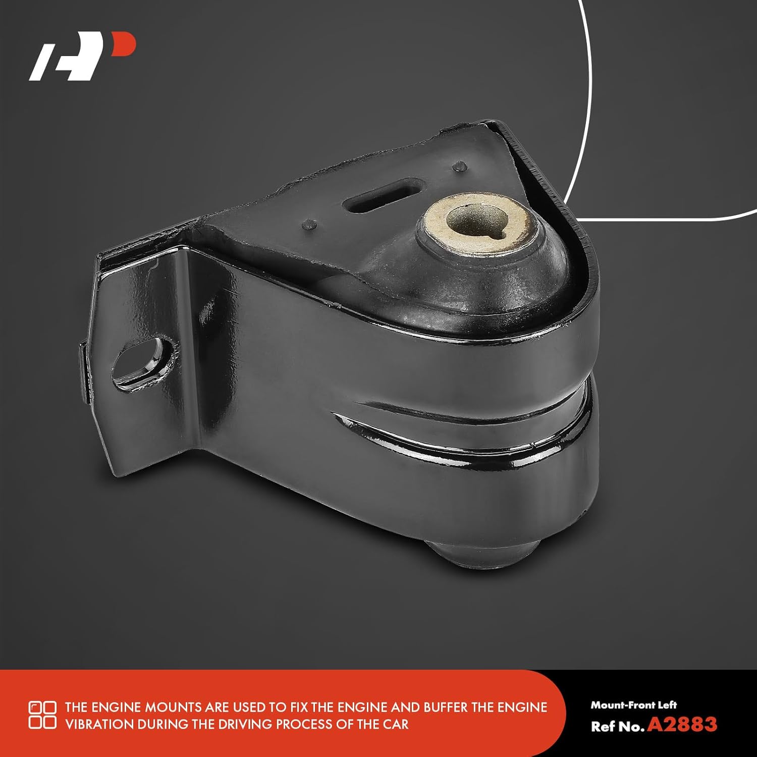 A-Premium 2PCS Front Left and Right Engine Motor Mount Kit Compatible with Jeep Wrangler, TJ 1997 1998 1999 2000 2001 2002 2003 2004 2005 2006, 2.4L 2.5L 4.0L, Replace# 52019276AB, 52019276AC