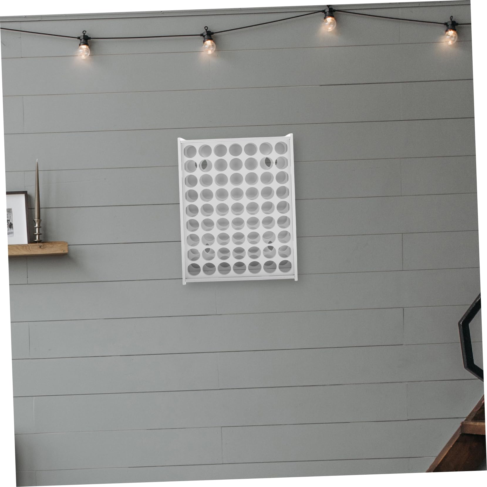Organizzatore Verticale per Vernici Artigianali da Parete, Plastica Bianca, Design Minimale, Facile da Installare, per Casa e Laboratorio