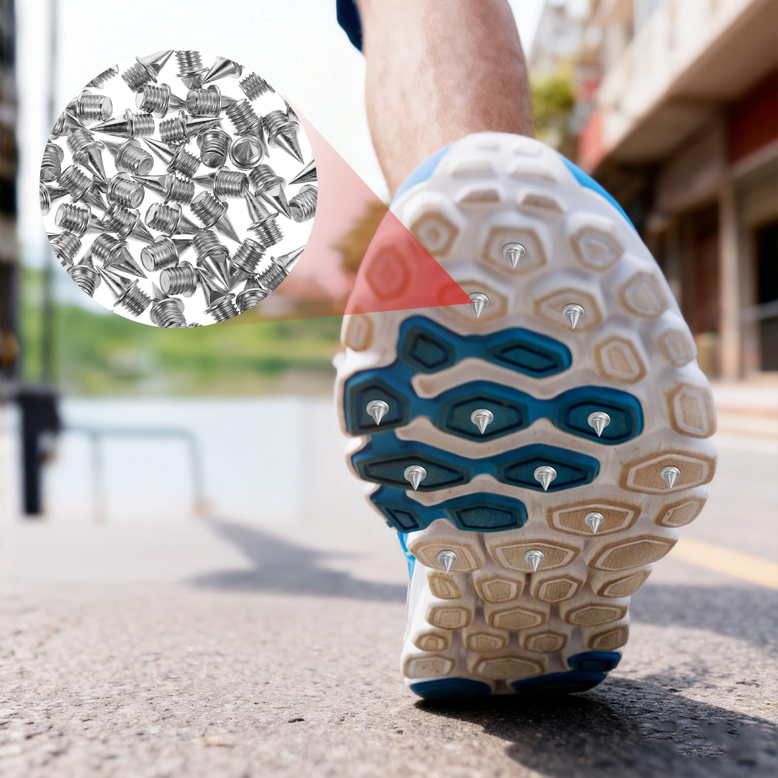 100/50 pezzi Chiodi in acciaio inossidabile per pista e corsa