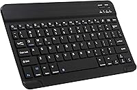 Xukinroy Ultra-Slim 10-Inch Bluetooth Keyboard for iPad iPhone Samsung Tablets - Rechargeable Portable Wireless Mini (Black)