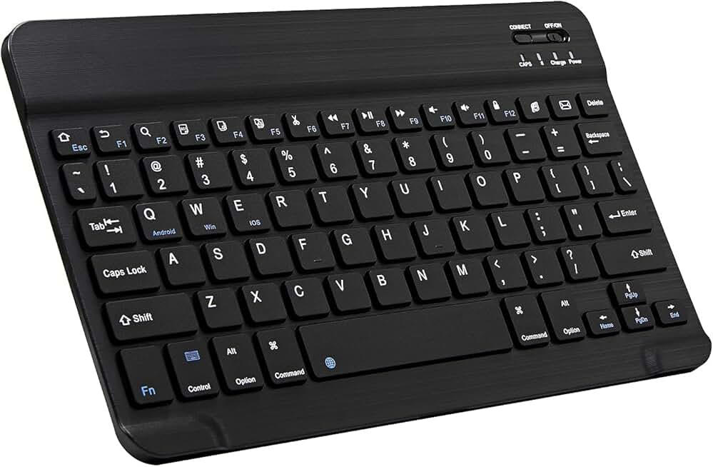 Ultra-Slim Bluetooth Keyboard Portable Mini Wireless Keyboard Rechargeable for Apple iPad iPhone Samsung Tablet Phone Smartphone i