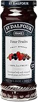 Vista 1 de St. Dalfour Four Fruits Fruit Spread - 10oz - 100% de fruta, sin ingredientes artificiales, sin OMG, sin azúcares de caña, totalmente natural, hecho