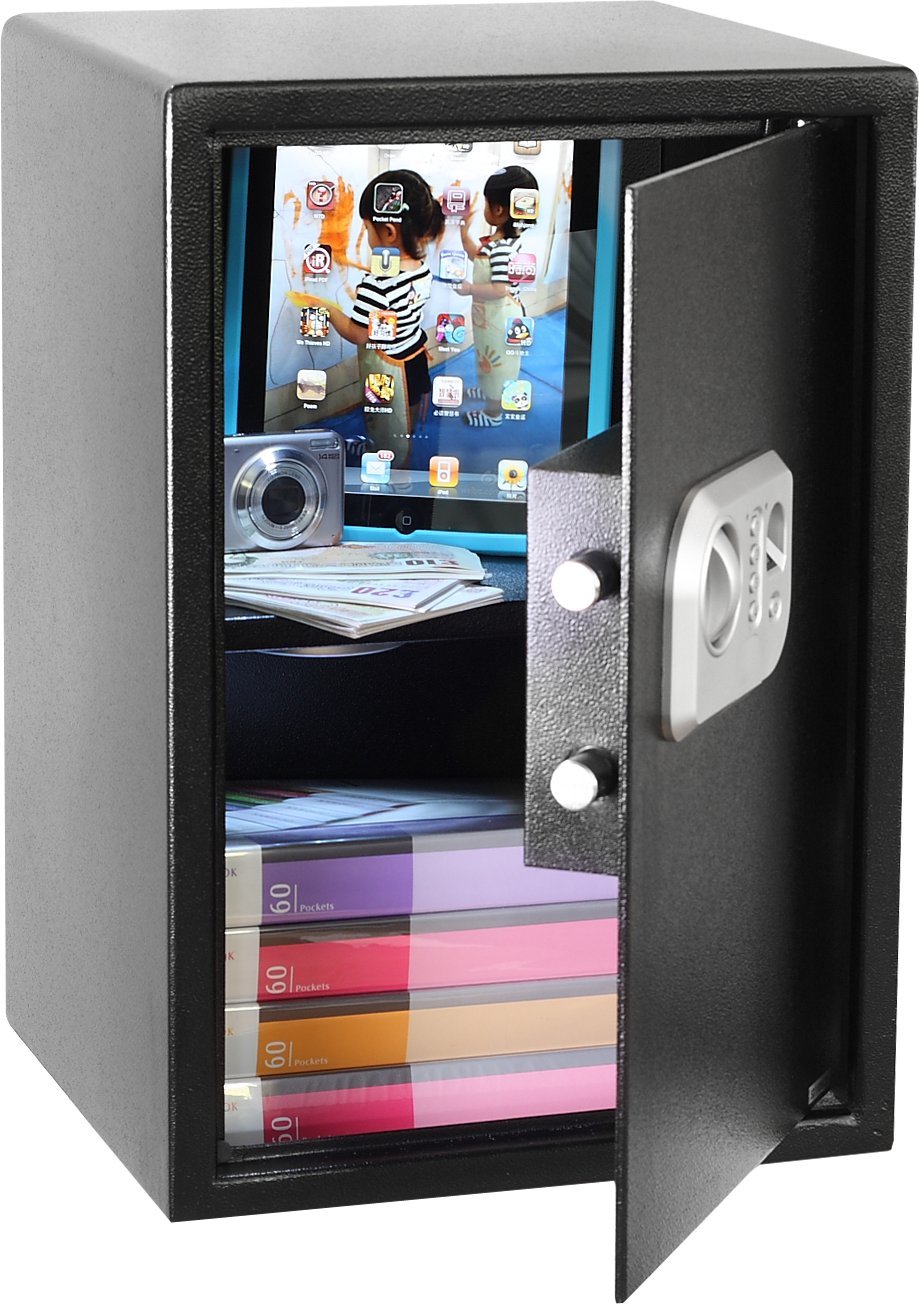 Megasat ST-50 FP – Tresor mit Fingerprint, Volumen 42,5 l – Schwarz