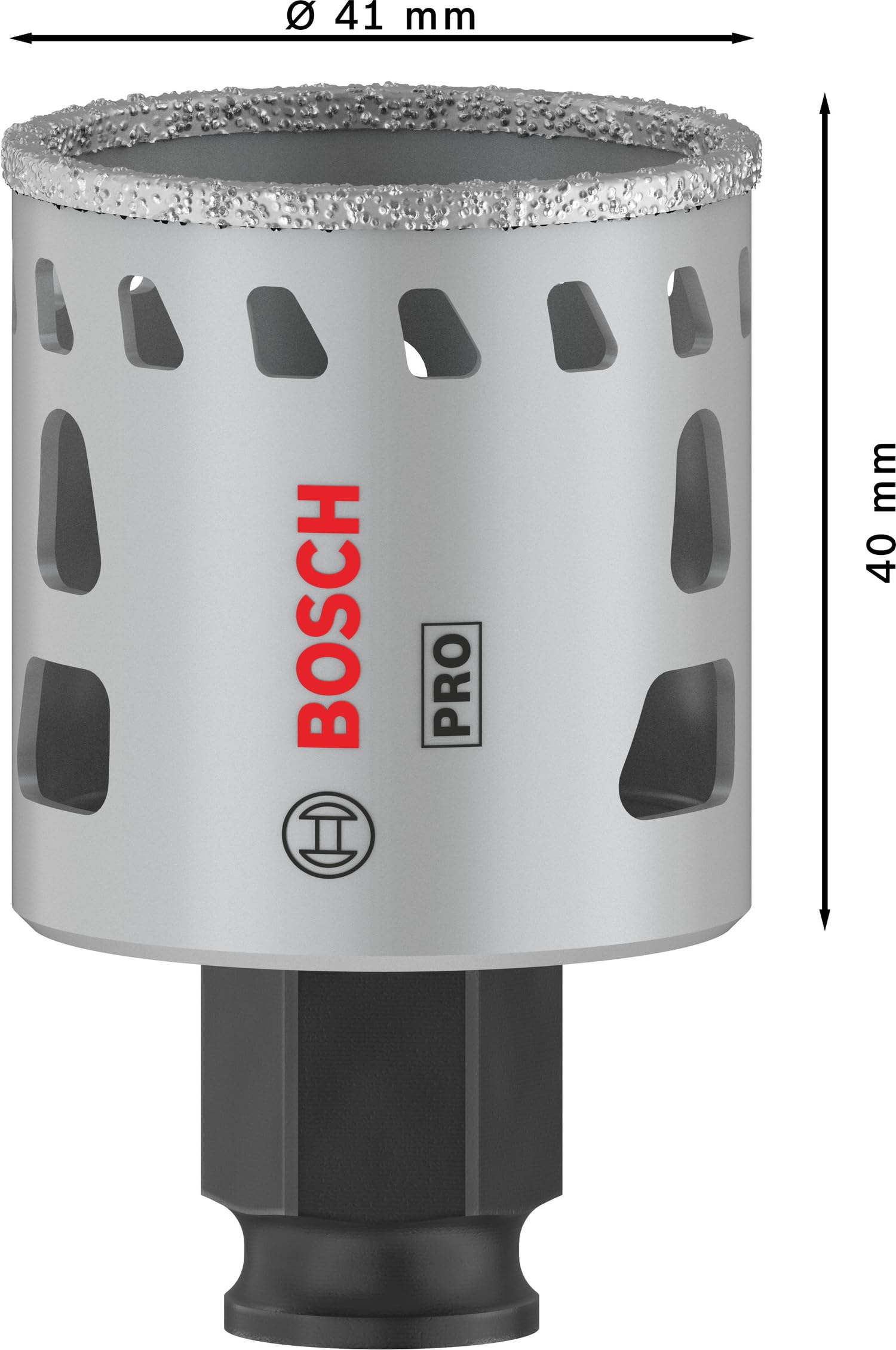 Bosch 1 sierra perforadora Pro Tile Power Change Plus (para azulejos duros, azulejos blandos, diámetro de 41 mm, accesorio profesional para taladro/destornillador), Versión actual