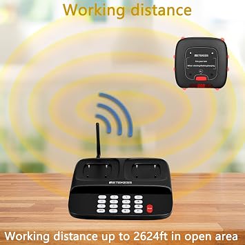 Retekess TD183 Restaurant Pager System Long Range, 20 Order Ready Buzzers