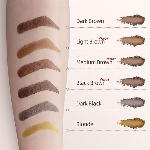 Miniatura 4 de Kit de plantillas para cejas, kit de plantillas de cejas de 1 paso para principiantes, kit de plantillas y sellos de larga duración, a prueba de