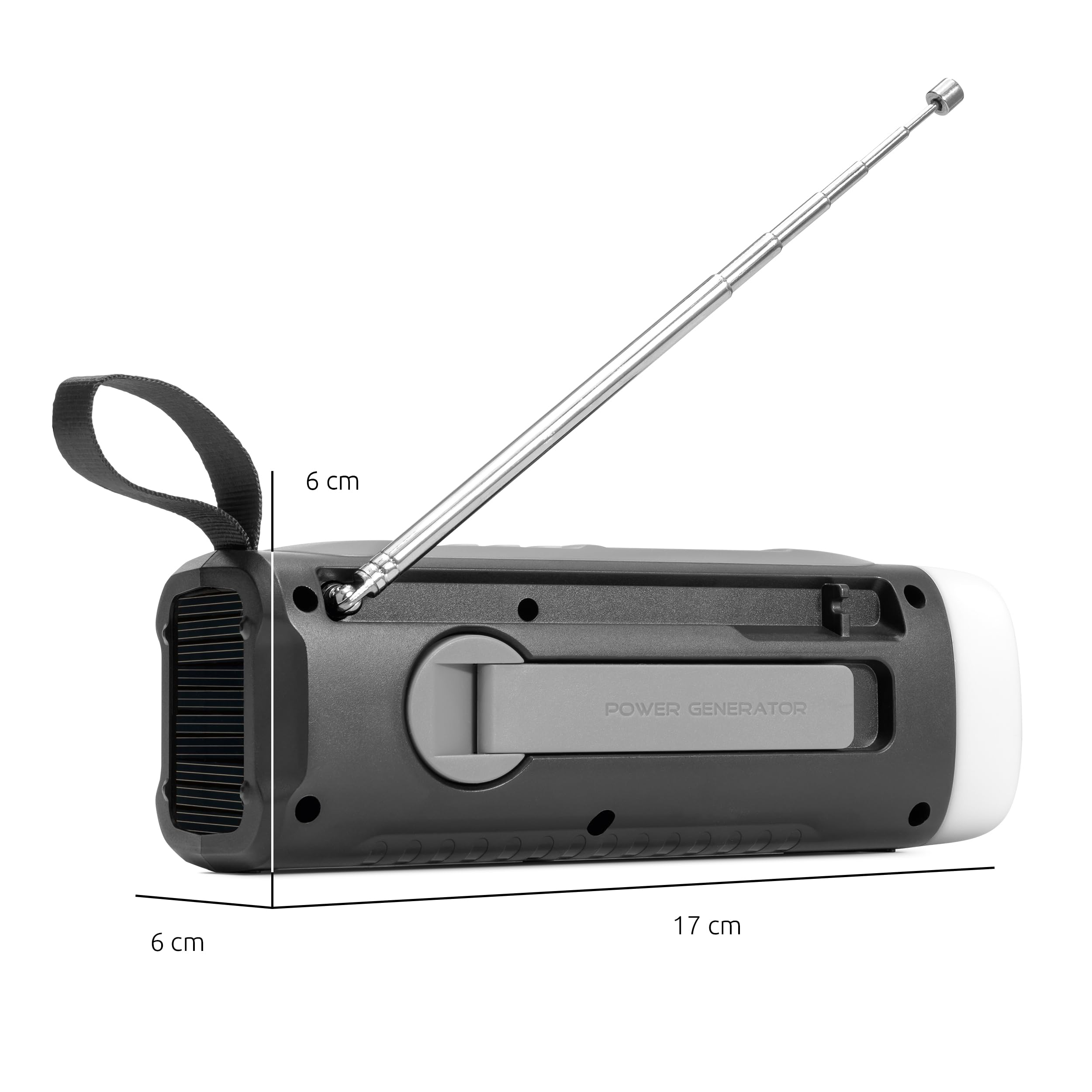 TechniSat Viola Kurbelradio – Notfallradio mit Solar und Kurbel, 4500 mAh Akku, UKW/FM, Bluetooth, Lautsprecher, LED Taschenlampe, SOS Alarm, Powerbankfunktion, mit USB, Blackout, Notfallausrüstung