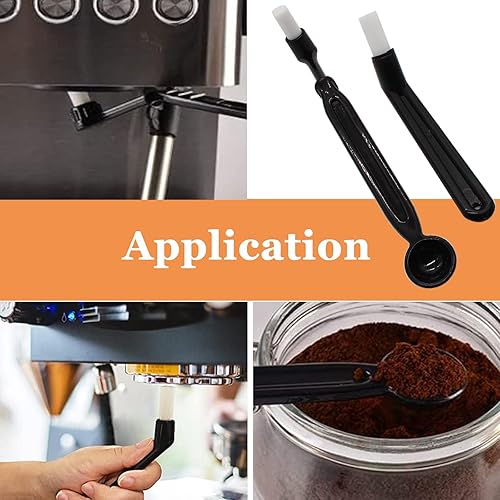 Miniatura 4 de Kyuionty Cepillo de limpieza para máquina de café cepillo para máquina de expreso juego de herramientas de limpieza de café con cuchara para cabezal