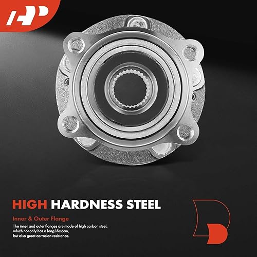 Miniatura 4 de A-Premium 2 rodamientos de rueda delantera y conjunto de cubo con 5 lengüetas compatibles con Hyundai Sonata 2015-2019, Tucson 2016-2021, Veloster N