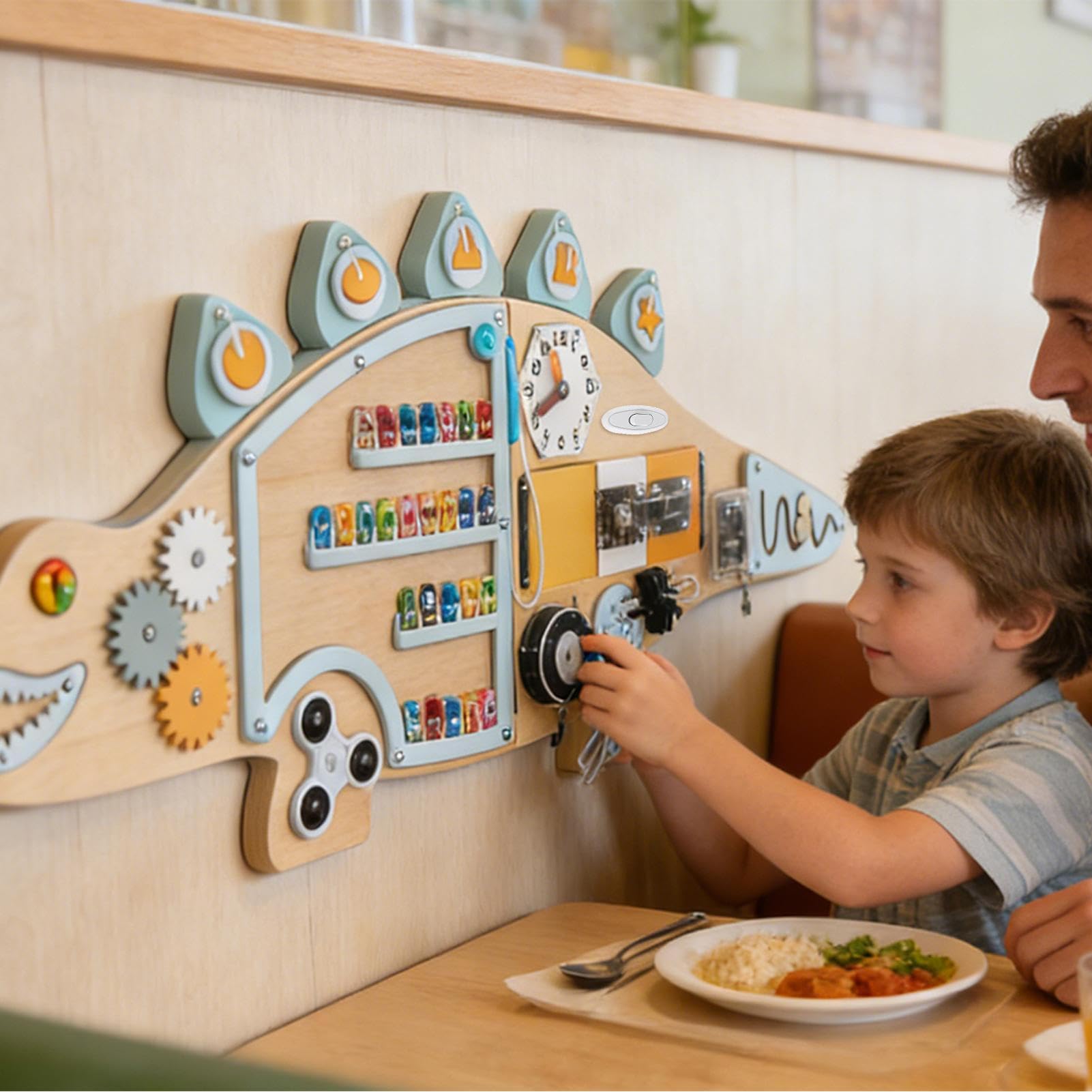 Sensoryczny Panel Ścienny dla Dzieci Zabawka Edukacyjna w Kształcie | Drewniany Panel Sensoryczny Ścienny Dla Chłopców Dziewczynek Rodziny Domu Salonu Sypialni Klasy Przedszkola